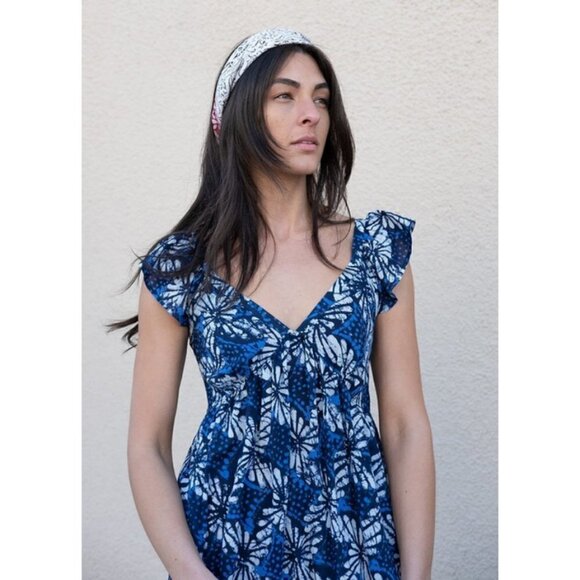 💕XIRENA💕 Leyla Dress ~ Water Blue Print Large - Picture 5 of 16